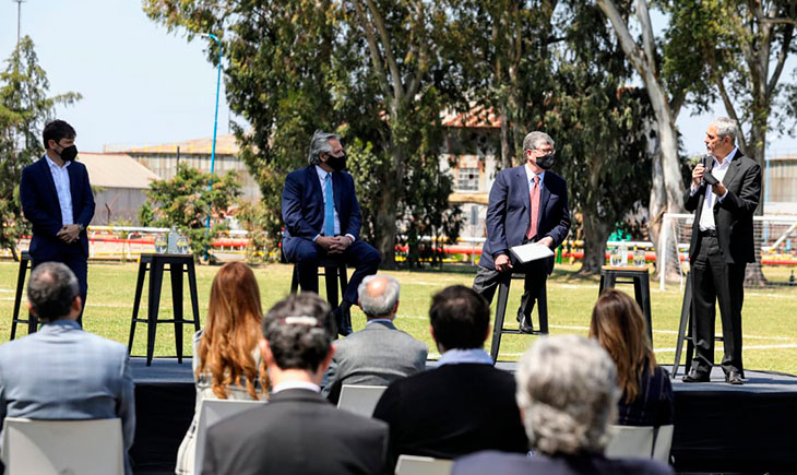 Ferraresi acompañó a Fernández y Kicillof en el anuncio de la inversión más grande de la historia de Avellaneda